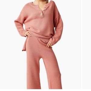 Free People Hailee Sweater Set - Pink, Medium